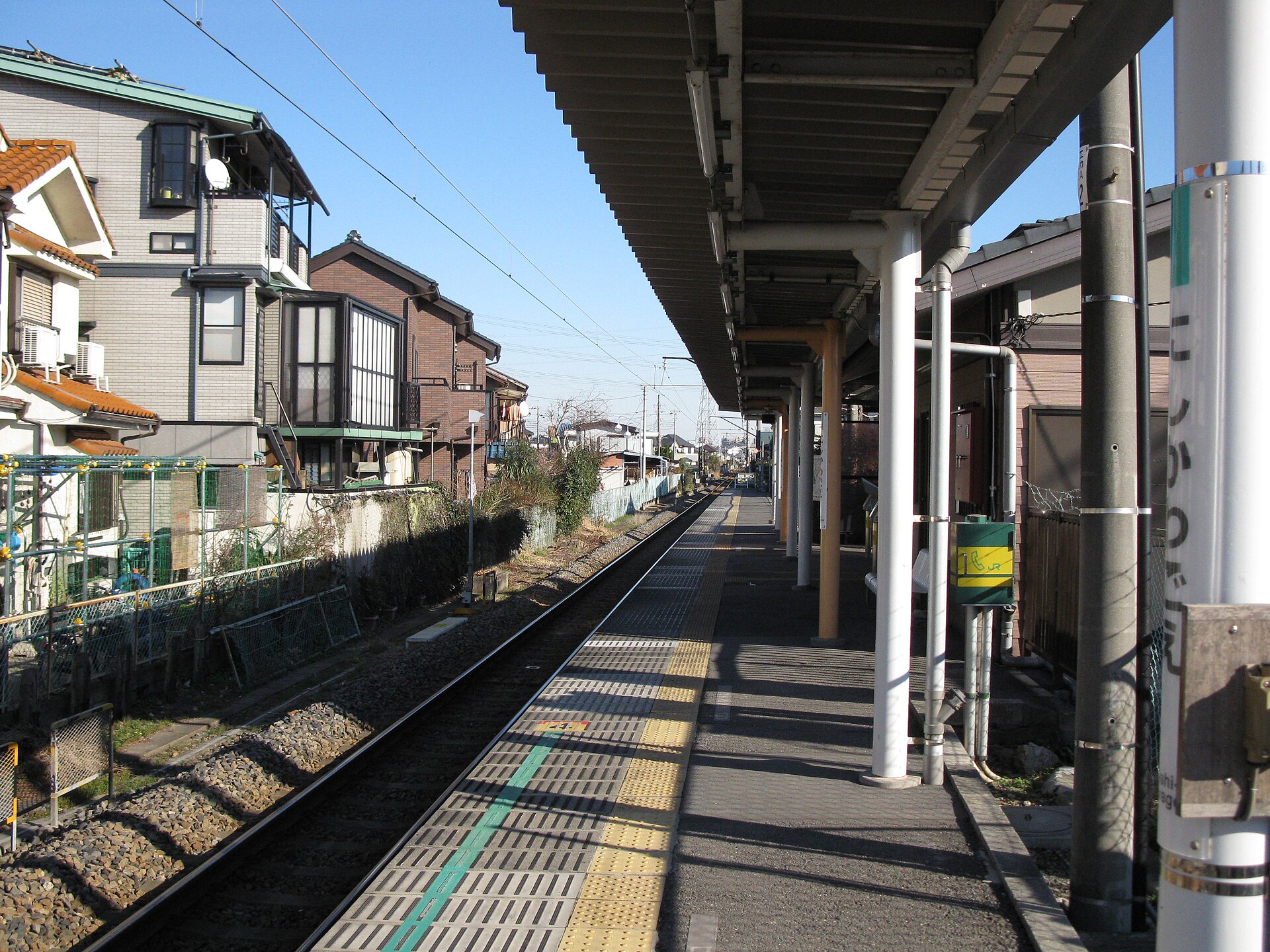 西川越駅のホーム